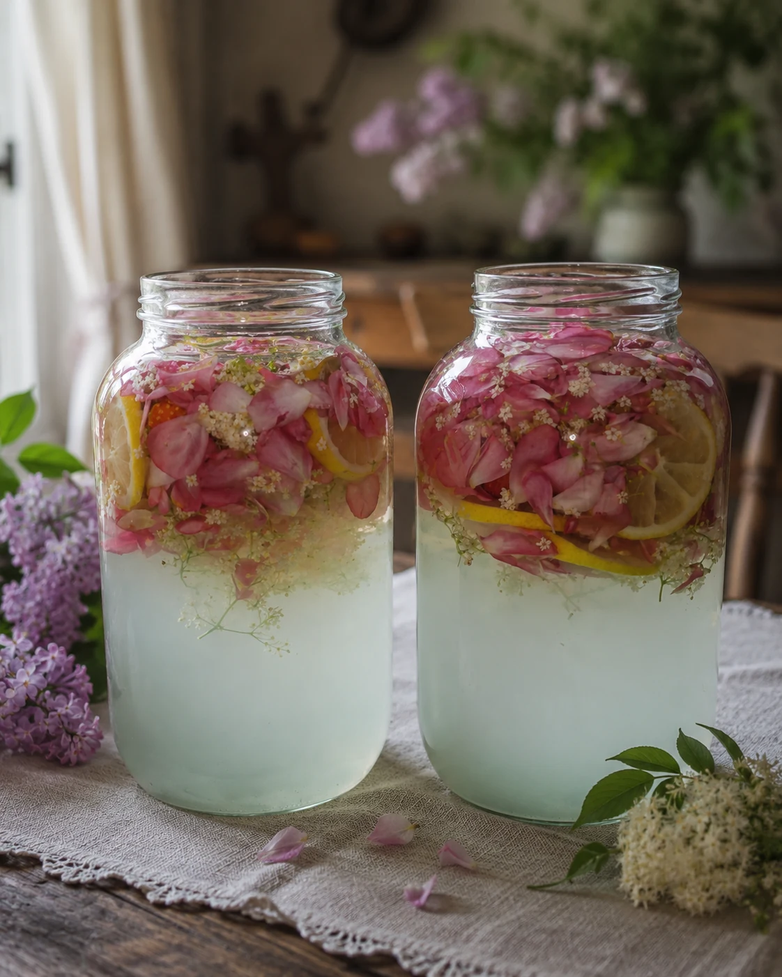 Ferment kwiatowy w słoju